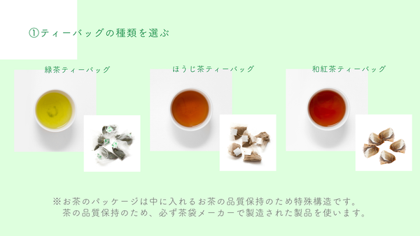 【送料無料】小ロット20：オリジナルデザイン用パッケージのお茶